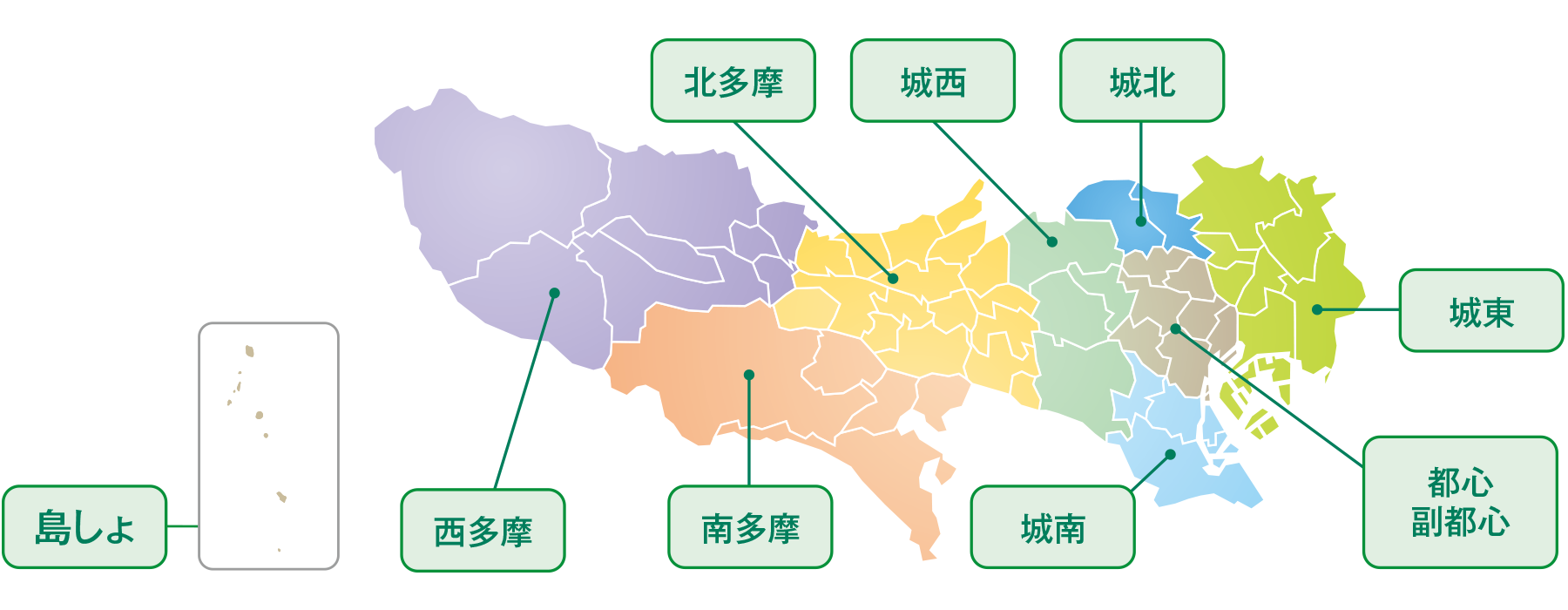 東京都地域区分図